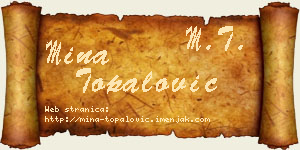 Mina Topalović vizit kartica